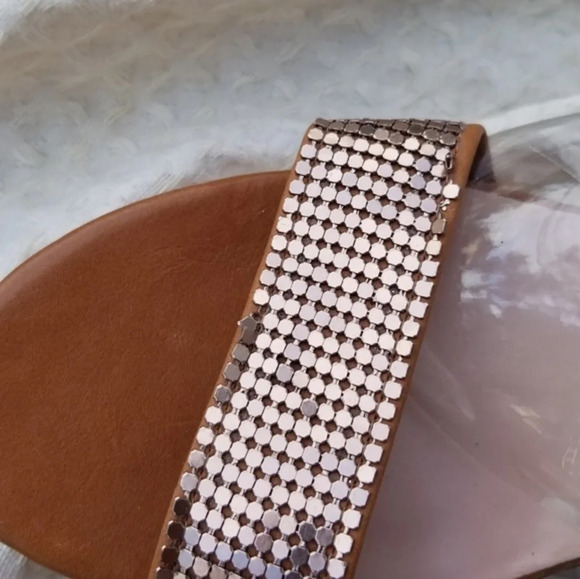 Stuart Weitzman  Leather and allumesh sandals 9.5 NWD - Picture 3 of 8